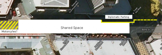 Indication of area used as a shared space