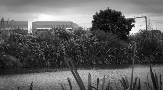 Causeway at Okowai Lagoon