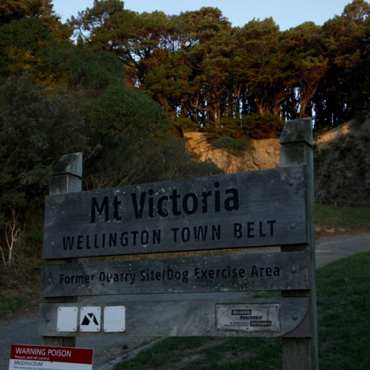 Sign, Mount Victoria.