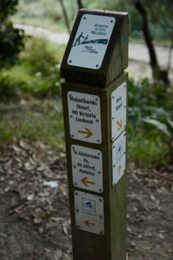 Sign Post, Mount Victoria Town Belt.
