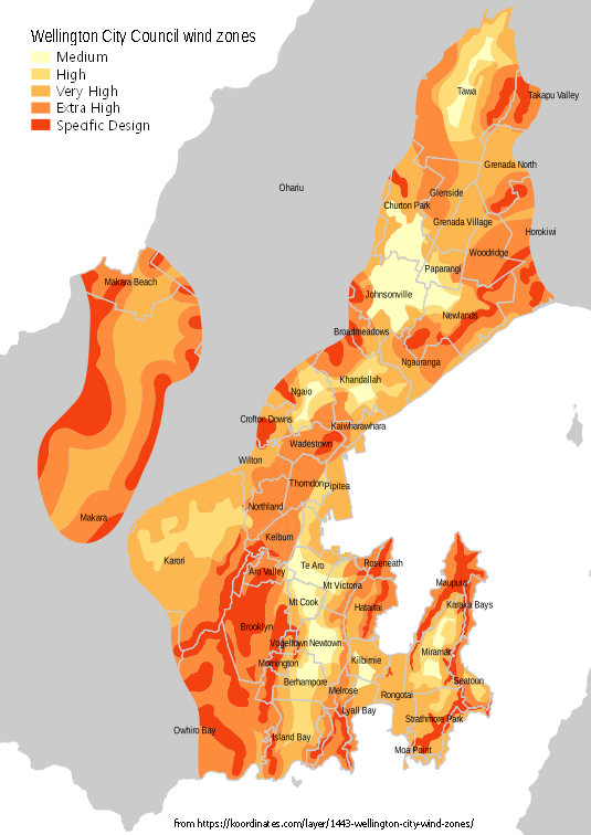 WCC wind zones map