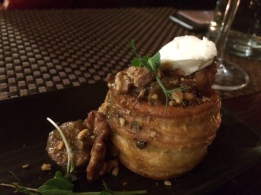 mushroom tart with goat's cheese