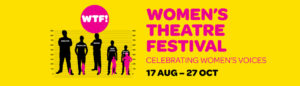 Logo for the Womens Theatre Festival aka WTF