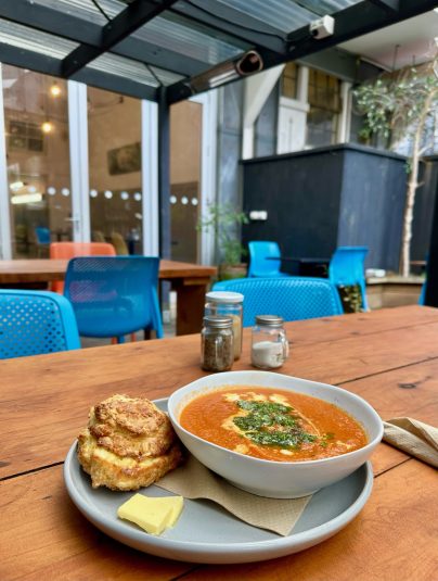 soup and a scone at Arlo